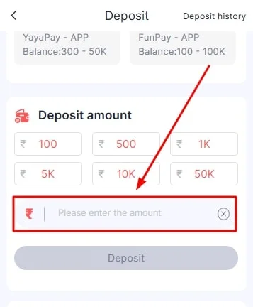 Enter the amount you want to add